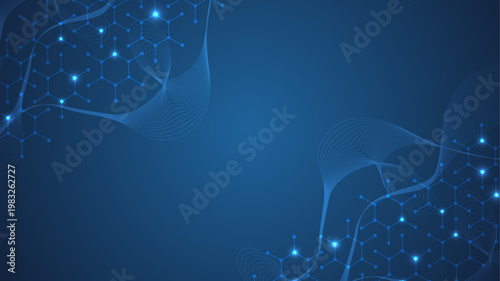Global network connection website header or banner design. Abstract background with connecting dots and lines. Global business. Social network communication. Internet technology. Vector illustration