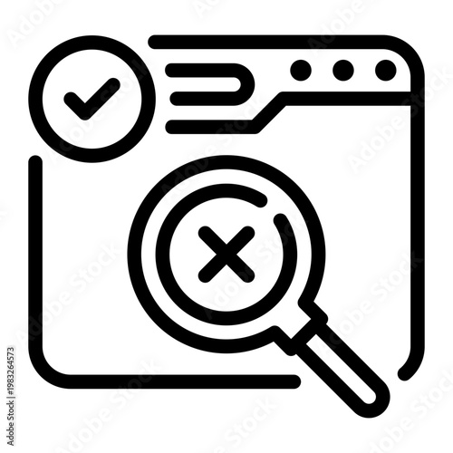 search engine line icon