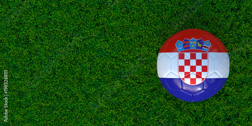 Football Textured With The National Flag Of Croatia