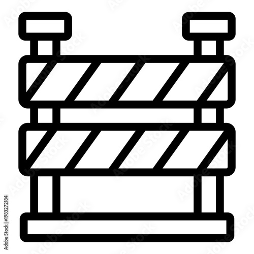 road barrier icon vector