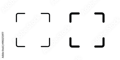 Fullscreen icon Flat and linear stroke vector design isolated illustration.