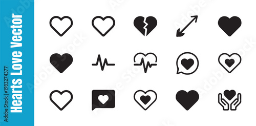 Medical heart health and cardiology line icons set for healthcare application design and hospital brochures.