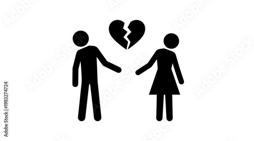 Broken Heart Relationship Concept