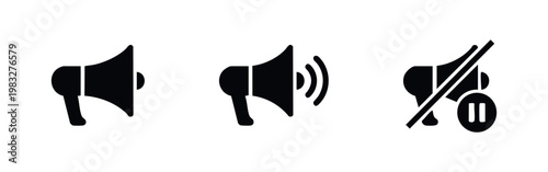 Megaphone and Mute Icons