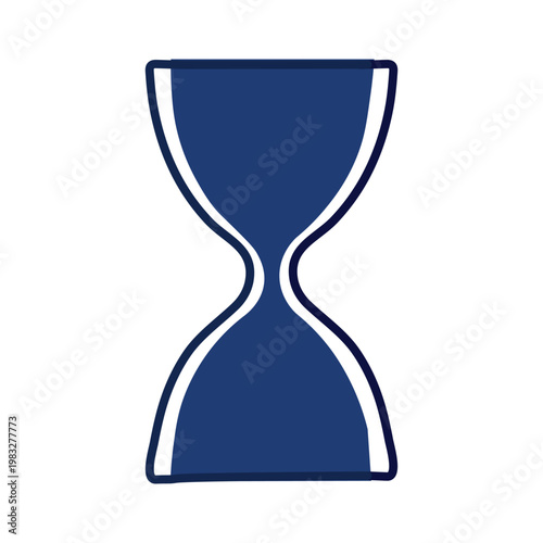 Blue hourglass icon representing time passing or measurement