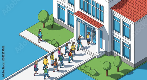 People walking on a sidewalk outside.