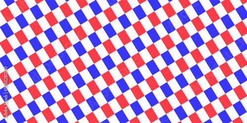 Christmas rhombus seamless pattern. Red and green xmas plaid texture with gold line. Argyle geometric diamond pattern. Christmas abstract wrapping bg. Vector illustration isolated on white background.