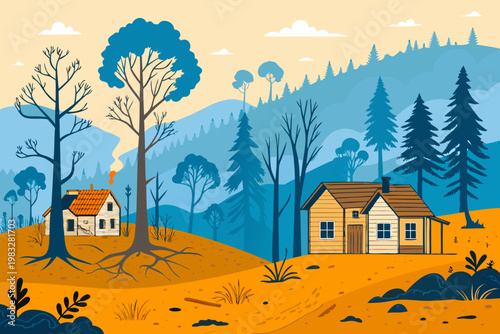 Local community impacted by illegal logging scene