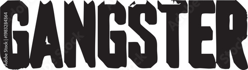 A 3D rendered gangster text on a gray background, suitable for marketing, advertising, and lifestyle concepts.