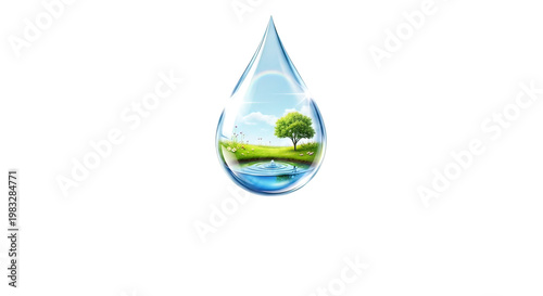 Water Drop Eco Friendly Concept.