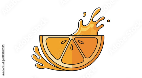 Juicy Orange Fruit Squeeze Splash.