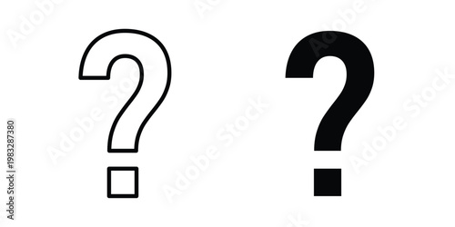 Question mark icon Flat and linear stroke vector design isolated illustration.