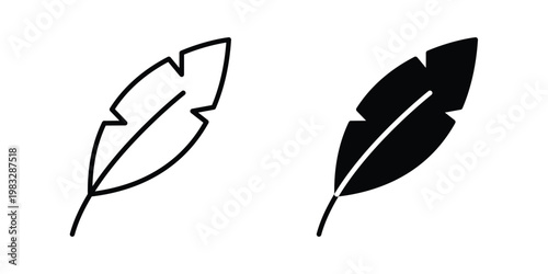 Quill icon Flat and linear stroke vector design isolated illustration.