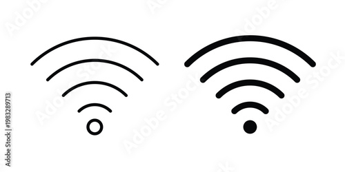 Signals icon Flat and linear stroke vector design isolated illustration.