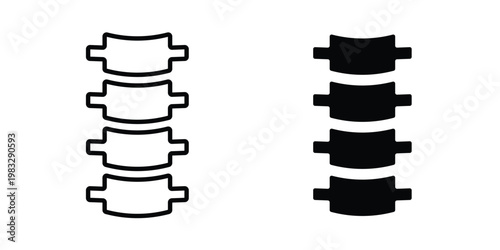 Spine icon Flat and linear stroke vector design isolated illustration.