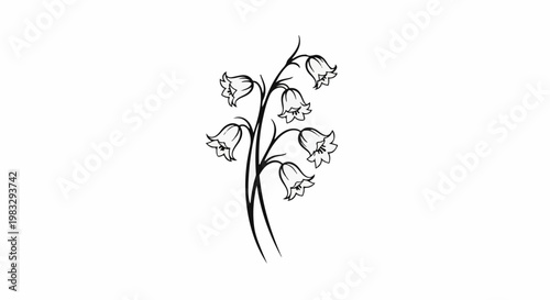 Delicate bell-shaped flowers on slender stems