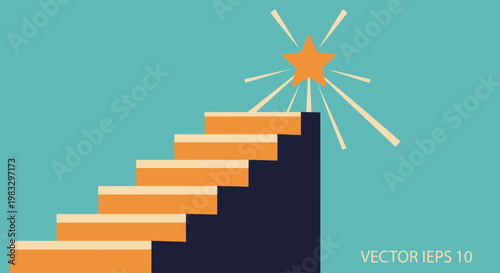 Stairway to Success Concept Illustration.