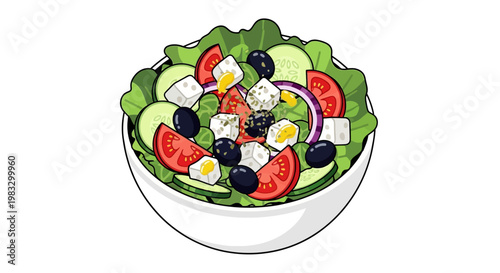 Mixed Greens Salad with Vegetables.