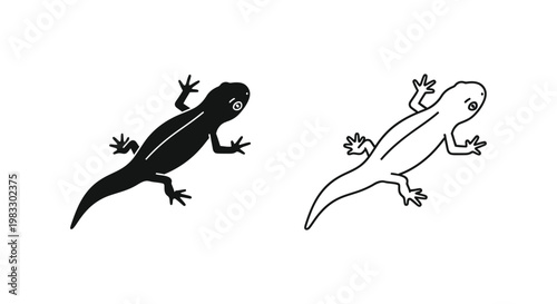 Cartoon Lizard Designs: Simple Sketches & Illustrations Vector