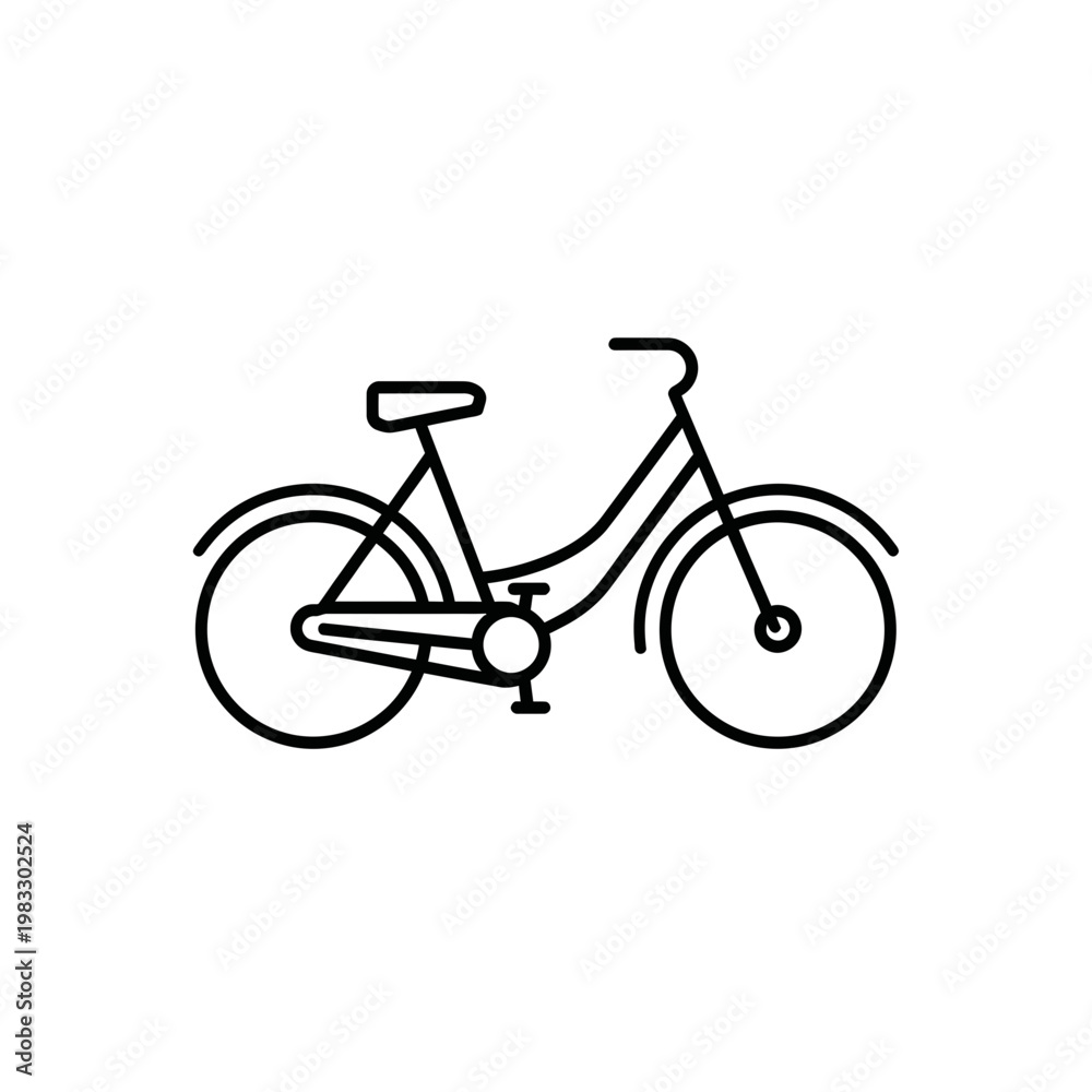 Fototapeta premium black bicycle isolated 