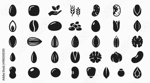 Smooth Stone Textures. Smooth stone textures. Solid icon set of Smooth stone textures: pebble, rounded edges, hand, sand, moss, water droplet, river rock,