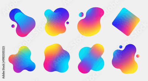 Colorful Abstract Gradient Blobs and Shapes.