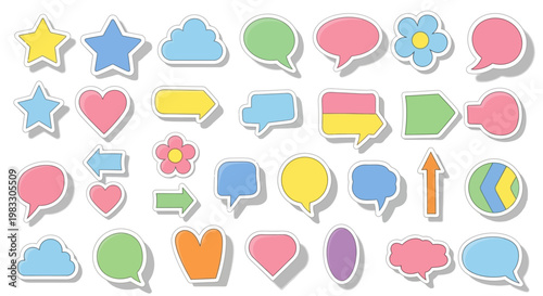 Speech bubble icons collection for communication design.