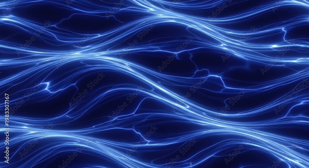 Obraz premium Abstract Blue Wave Energy Pattern