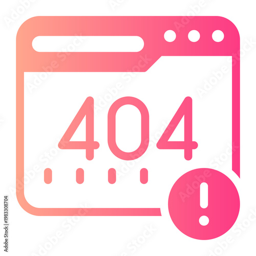 404 error gradient icon