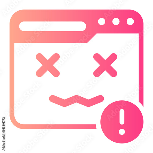 error 404 gradient icon