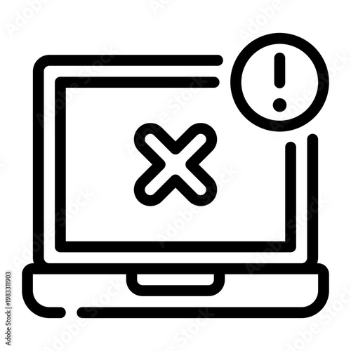 laptop line icon