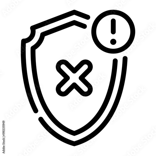 shield line icon