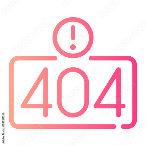 error 404 gradient icon