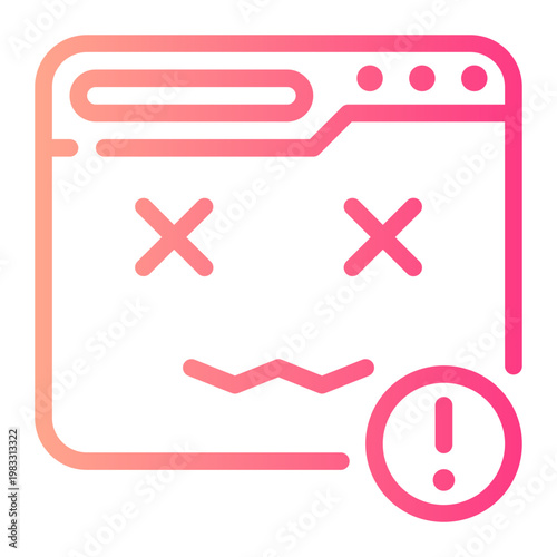 error 404 gradient icon