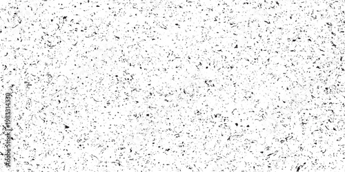 Snow, stars, twinkling lights, rain drops on black background. Abstract vector noise. Small particles of debris and dust. Distressed uneven grunge overlay.