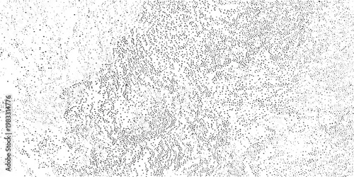 Snow, stars, twinkling lights, rain drops on black background. Abstract vector noise. Small particles of debris and dust. Distressed uneven grunge overlay.