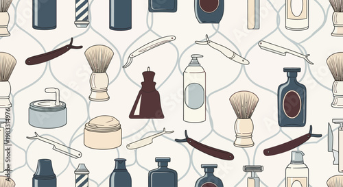 Vintage shaving kit and accessories.