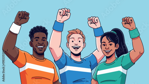 Diverse Group of Friends Celebrating Together.