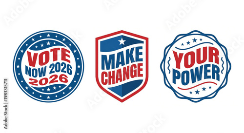 USA Decides 2026 Badge, American Election Campaign Design, Election 2026 USA Decides Logo, Voting Badge Vector, American Election Badge, USA Decides Voting Emblem