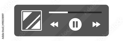 Media Player Control Bar Ui Panel
