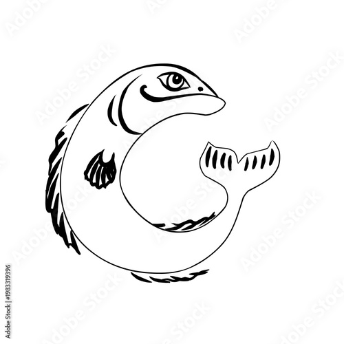 big fish  vector illustration