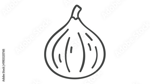 Minimalist papaya fruit line icon vector illustration. Scalable flat design of a fresh tropical papaya, perfect for healthy food branding, recipe apps, and organic product packaging.