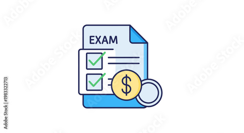 Education Exam Money Concept Illustration.