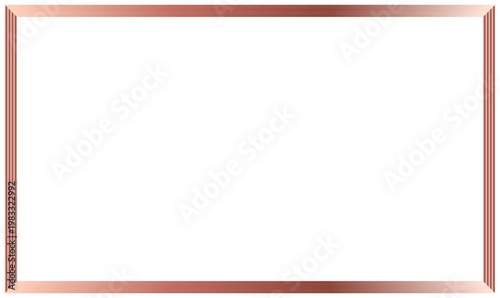 Tableau sur toile Rose Gold Frame Vector Border for Luxury Wedding Invitations and Professional Ph