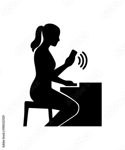 Woman paying with contactless credit card at pos terminal