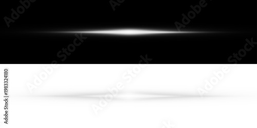 Horizontal light beams, shimmer create a futuristic digital effect. Flash and glare form bright rays with flare and shining lines.