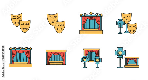 Theatrical Masks and Stage Props.