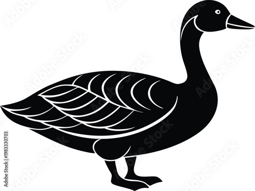 Goose silhouette bird farm animal waterfowl symbol graphic