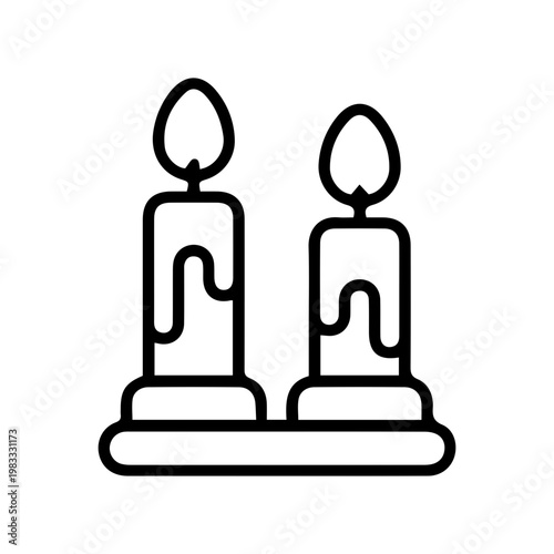 Two lit candles icon