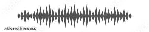 Waveform Audio Signal Seamless Divider Line Art
